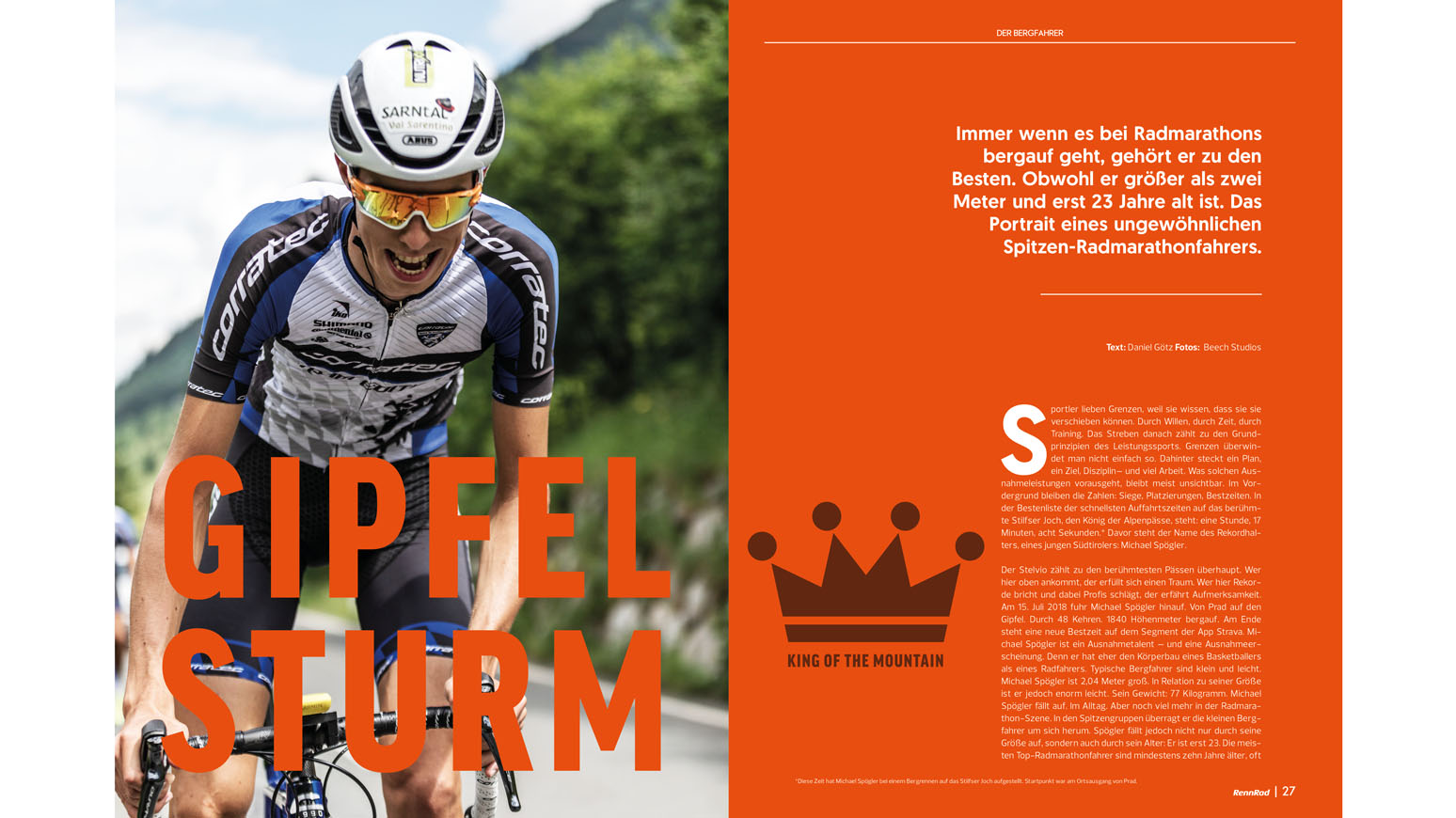 Michael Spögler: Ein junger, extrem erfolgreicher Radmarathon-Spezialist. Einblicke in sein Leben und in sein Training